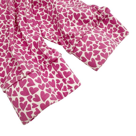 Lila and Hayes white & pink hearts Jogger style Pajama Pants women's SMALL - Picture 6 of 7